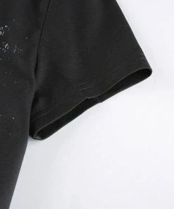 Own Saviour Black Ribcage Crop Tees + Tops