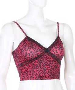 Own Saviour Tees + Tops Leopard Bow Cami Crop