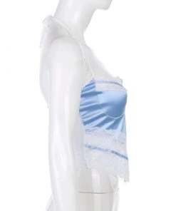 Own Saviour Lace Frill Halter Crop