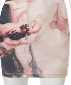 Own Saviour Renaissance Halter Mini Dress Dresses + Sets