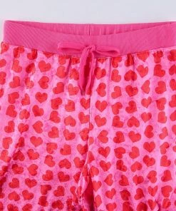 Own Saviour Pink Heart Velvet Joggers New In