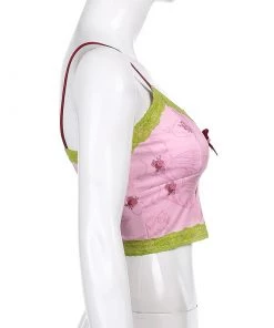 Own Saviour Rose Contrast Cami Crop Tees + Tops