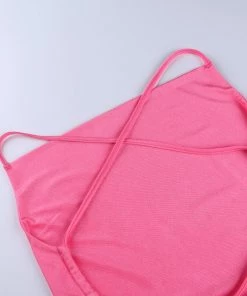 Own Saviour Tees + Tops Hot Pink Backless Crop