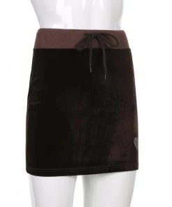 Own Saviour Heartbreak Velvet Velour Mini Skirt