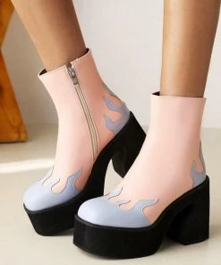 Own Saviour (Multi-option) Flame Ankle Boots New In