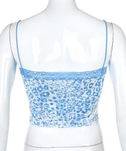 Own Saviour Colour Leopard Frill Cami Crop