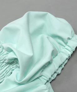 Own Saviour Puff Sleeve Ruched Crop Tees + Tops