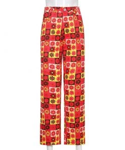 Own Saviour Flower Grid Pants New In