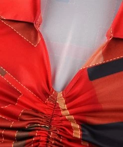 Own Saviour Y2K Orange Ruched Crop