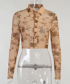 Own Saviour Floral Mesh Shirt