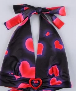 Own Saviour New In Heart Tie Halter Bra Crop