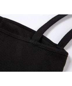 Own Saviour Black Semi Sheer Point Crop Tees + Tops