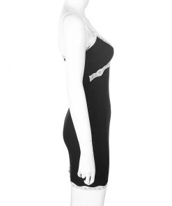 Own Saviour Lace Trim Blue Dress