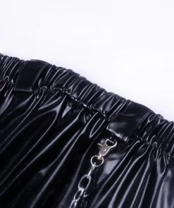 Own Saviour New In Faux Leather Chain Jogger Pants