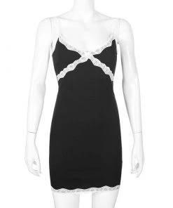 Own Saviour Lace Trim Blue Dress