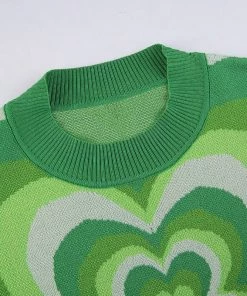 Own Saviour Green Flower Sweater