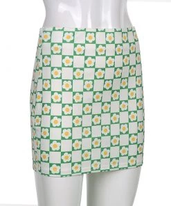 Own Saviour New In Daisy Check Mini Skirt