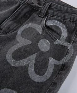 Own Saviour Grey Flower Power Jeans