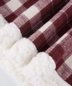 Own Saviour Red Plaid Faux Fur Mini Skirt Skirts