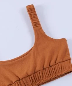 Own Saviour Tees + Tops Ruched Strap Vest Crop