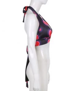 Own Saviour New In Heart Tie Halter Bra Crop