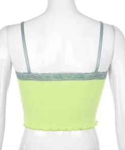 Own Saviour Neon Lace Frill Cami Crop New In