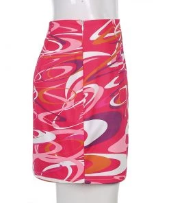 Own Saviour New In Pink Swirl Mini Skirt