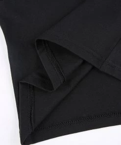 Own Saviour Tees + Tops Choker Shoulder Black Crop