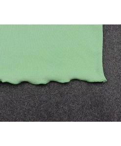 Own Saviour Green Ruffles Crop