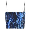 Own Saviour Blue Lightning Cami Crop Tees + Tops