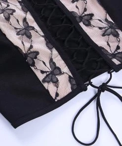 Own Saviour Tees + Tops Lace Butterfly Corset Crop
