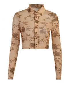 Own Saviour Floral Mesh Shirt