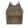 Own Saviour Tees + Tops Backless Leopard Tank Crop