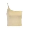 Own Saviour Tan String One Shoulder Crop