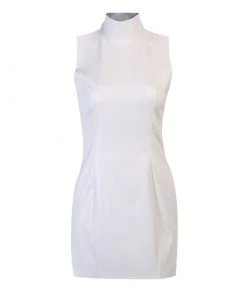 Own Saviour White Faux Leather Mini Dress Dresses + Sets