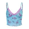 Own Saviour Pink Blue Rose Cami Crop