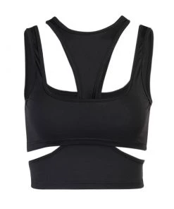 Own Saviour Tees + Tops Cut Out Black Crop