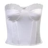 Own Saviour White Lace Corset Crop Tees + Tops