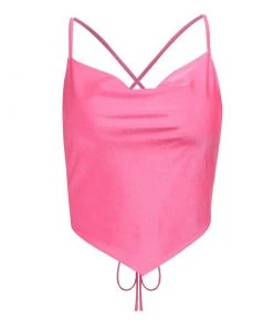 Own Saviour Tees + Tops Hot Pink Backless Crop