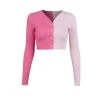 Own Saviour Pink Splice Crop Cardi