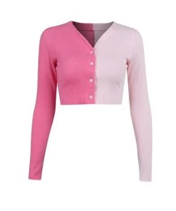 Own Saviour Pink Splice Crop Cardi