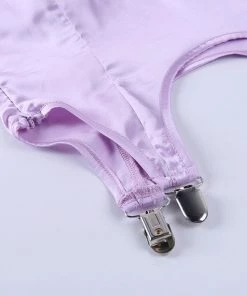 Own Saviour Purple Suspender Top Tees + Tops