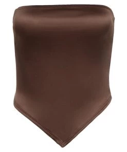 Own Saviour Brown Point Backless Top Tees + Tops