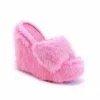 Own Saviour Faux Fur Wedges