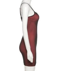 Own Saviour Red Holo Mini Dress Dresses + Sets