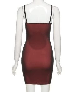 Own Saviour Red Holo Mini Dress Dresses + Sets