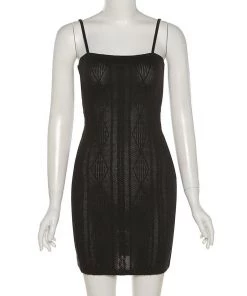 Own Saviour Black Knit Mini Dress New In