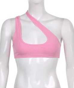 Own Saviour Pink One Shoulder Crop New In