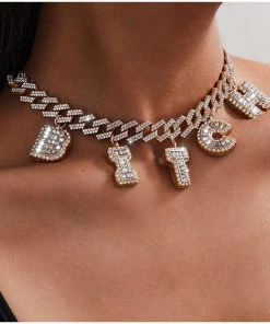 Own Saviour New In BITCH Rhinestone Necklace