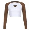 Own Saviour Tees + Tops Leopard Heart Raglan Crop